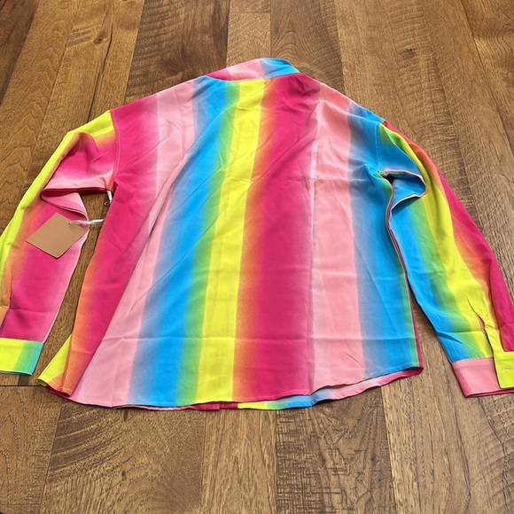 Bailey Rose Woman’s Rainbow Button Down Size XS - Picture 4 of 5